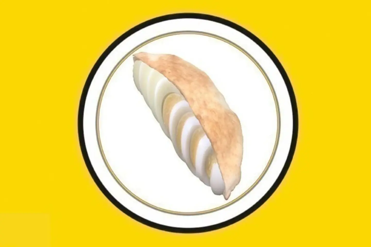 بيض مسلوق بالخبز المصري