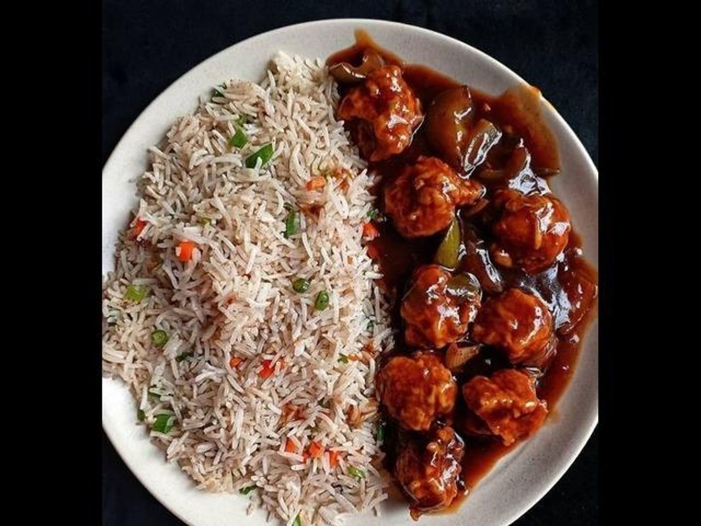 Chicken Manchurian With Fried Rice