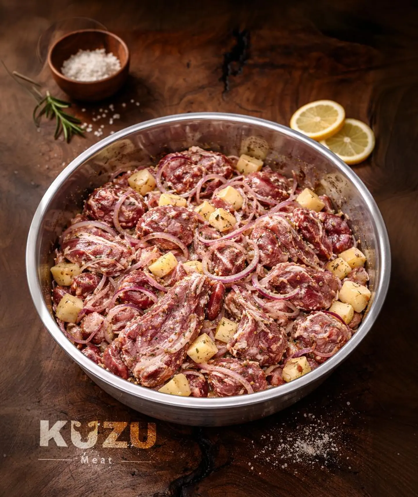 Meat Cuts Tray With Vegetables