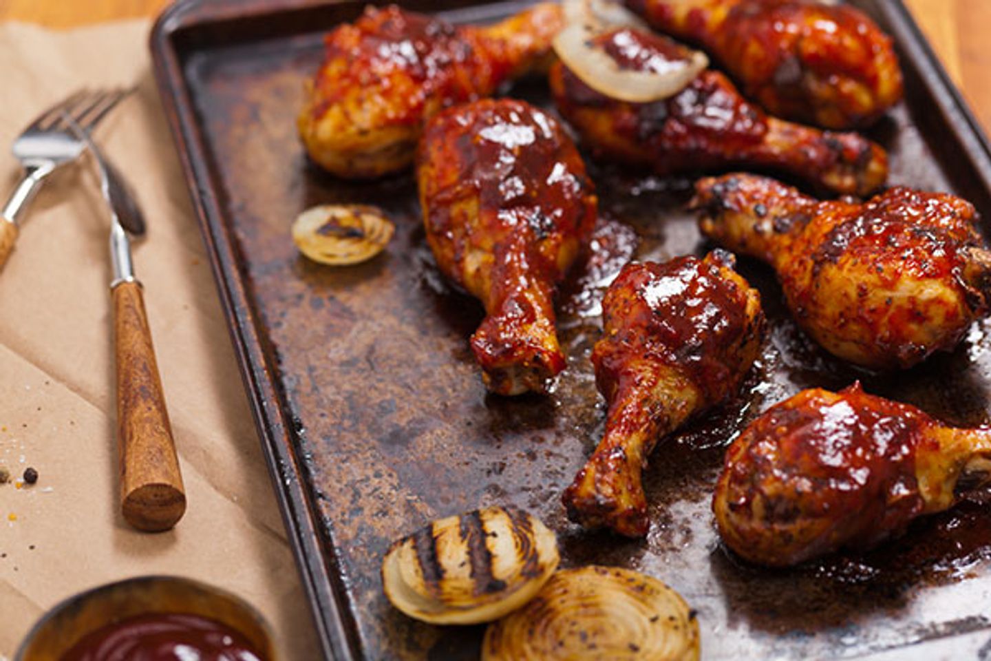 Bbq Chicken Half With Rice