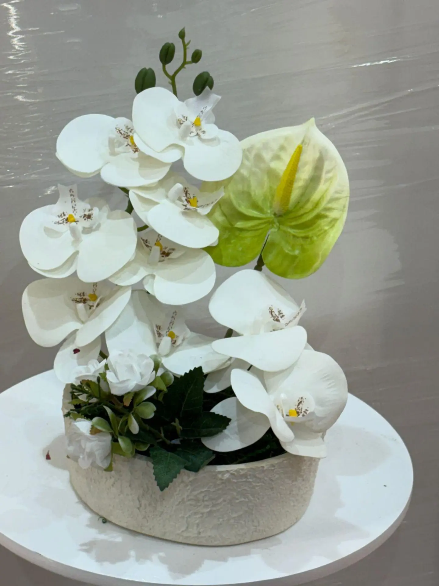 فازة ابيض مستطيل