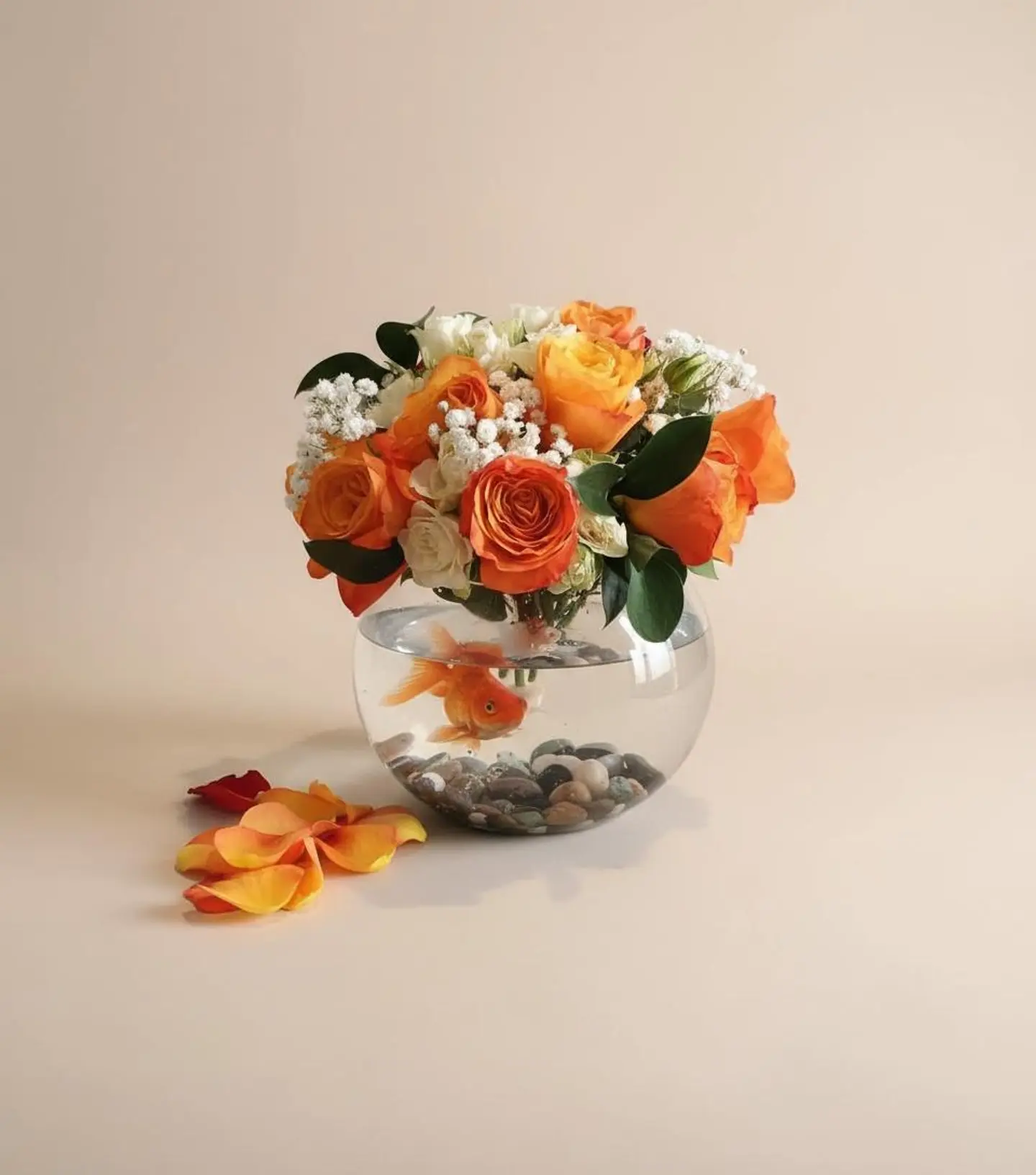 Orange Fish Vase