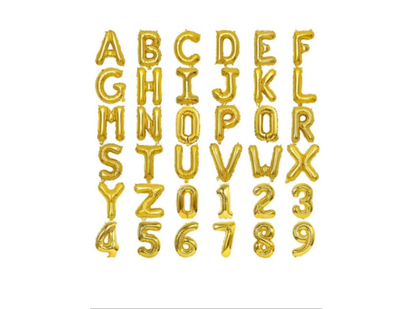 Gold Letter Helium Balloon