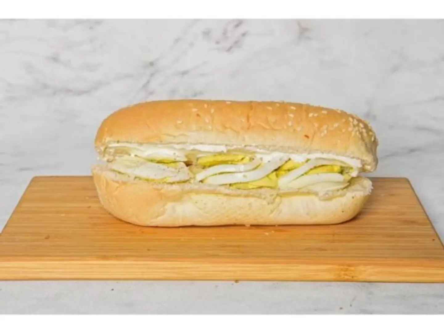 Sandwich Boiled Eggs With Cheese