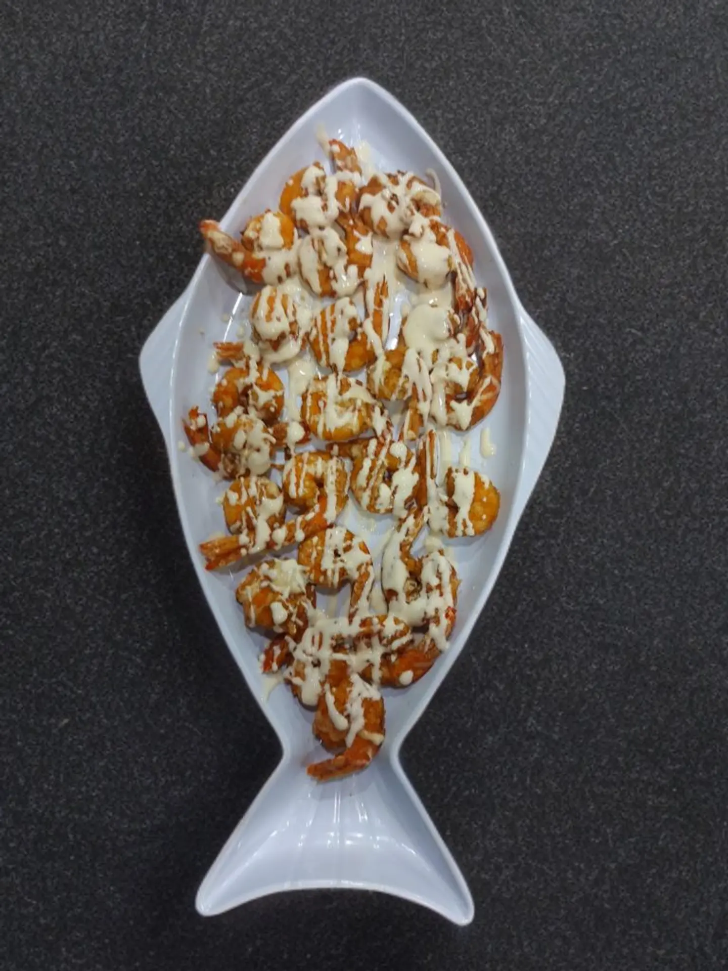 Fried Shrimp With Cream - For One Person