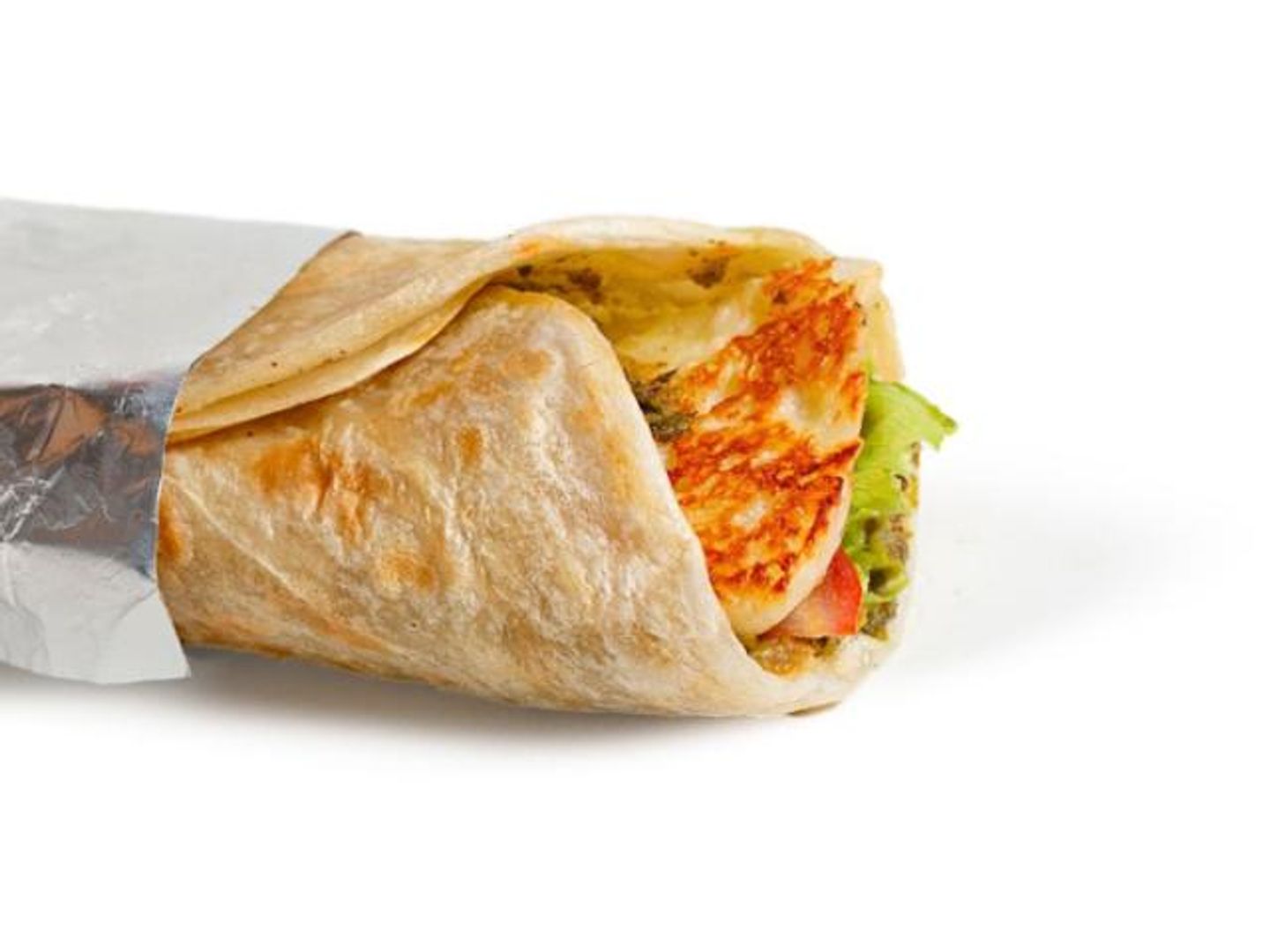 Chapati With Grilled Halloumi Cheese