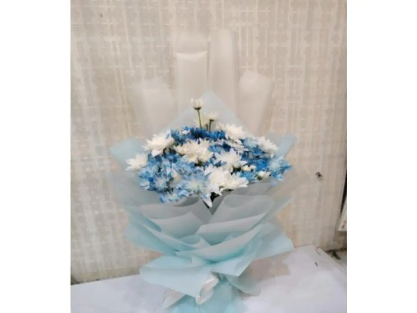 Sky Blue And White Bouquet