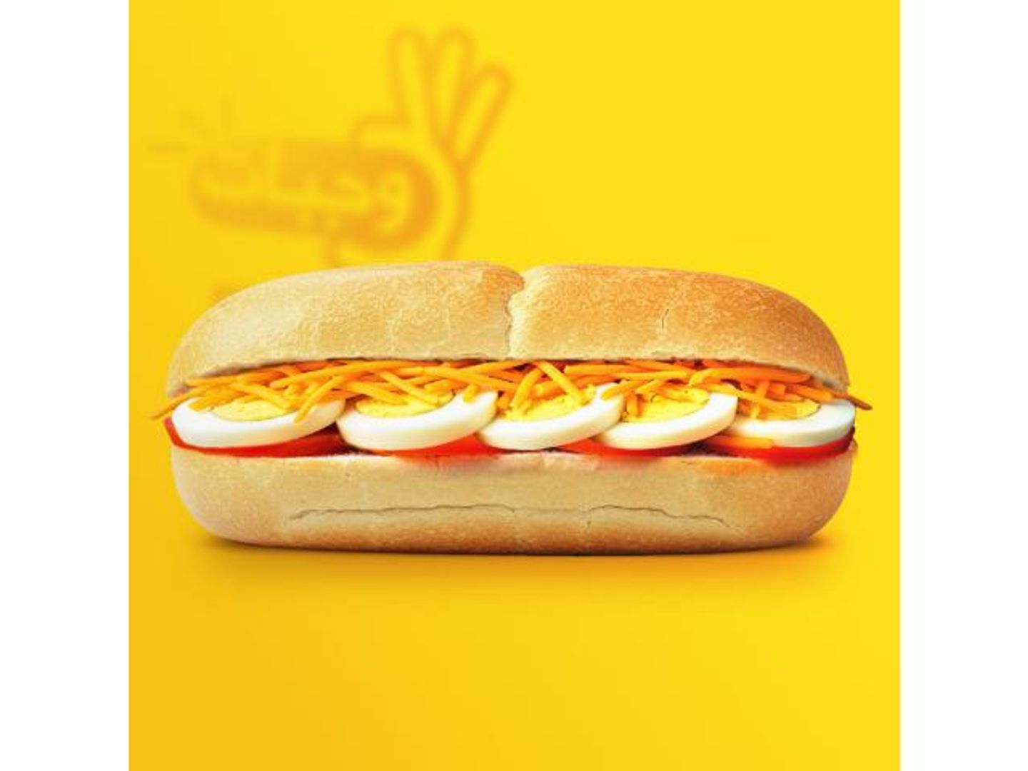 Boiled Egg Sandwich With Cheddar Cheese
