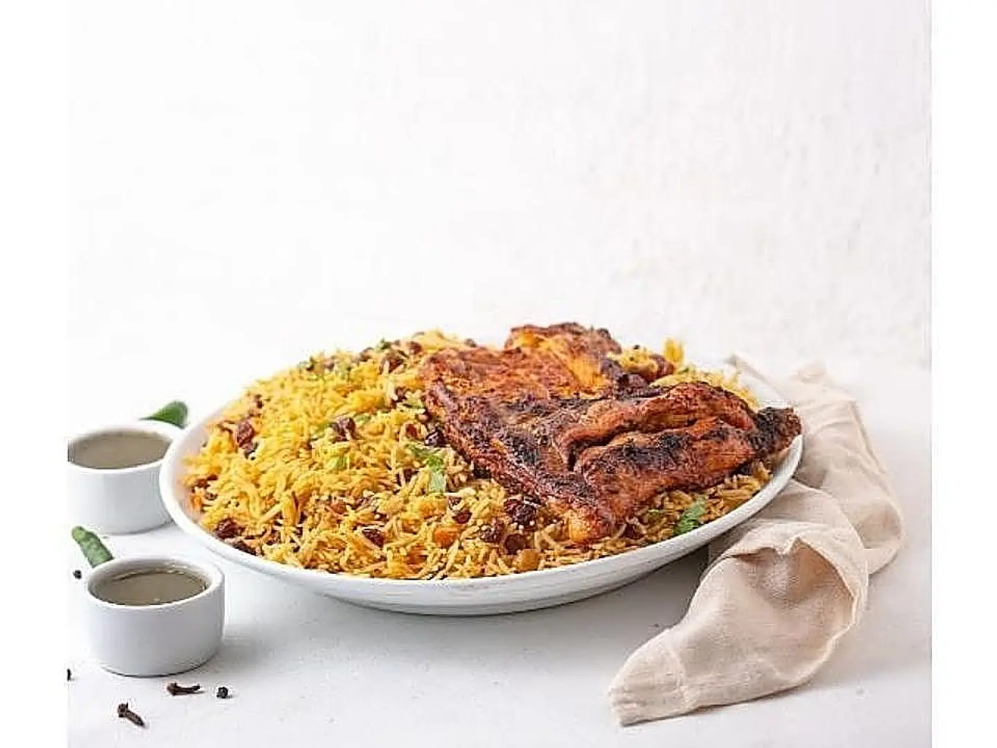 Whole Grilled Chicken With Bukhari Rice