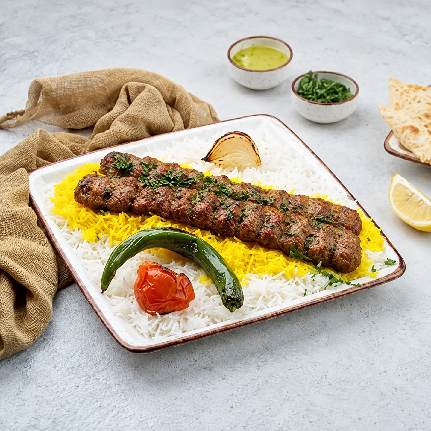 Kebab With Rice