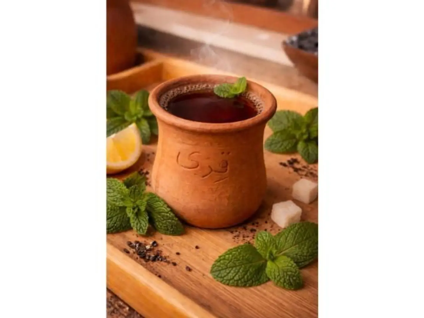 شاي نعناع وحبق