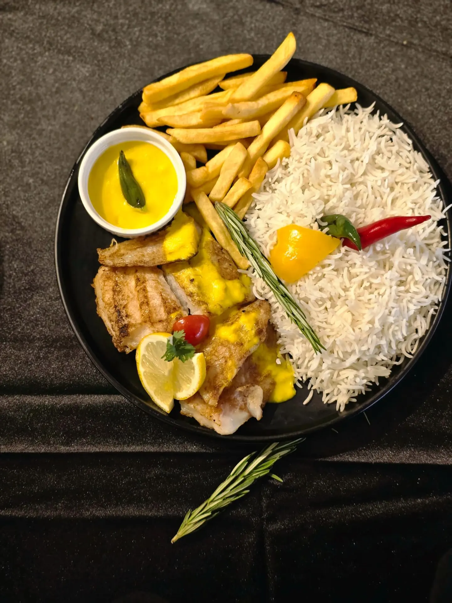 Grilled Fish With Rice