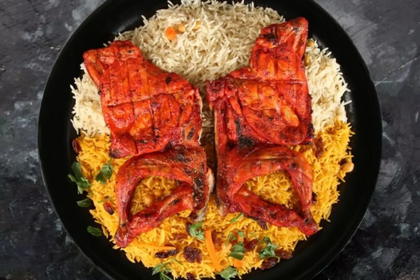 Whole Charcoal Chicken With Rice