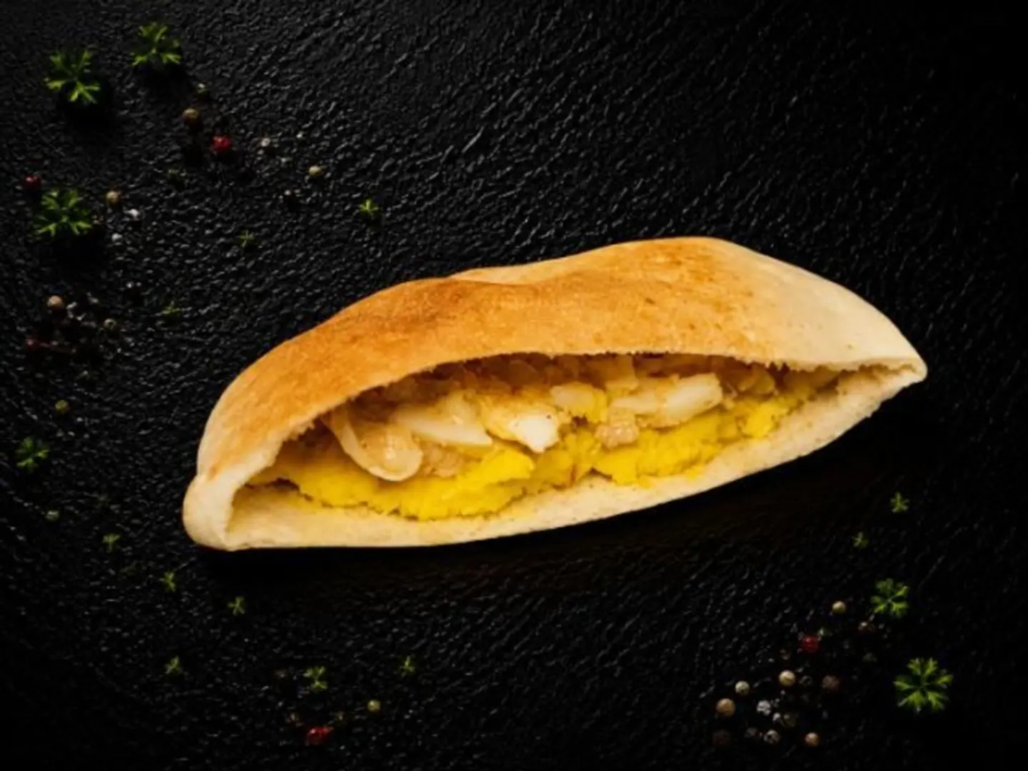 Mashed Potato And Egg Sandwich