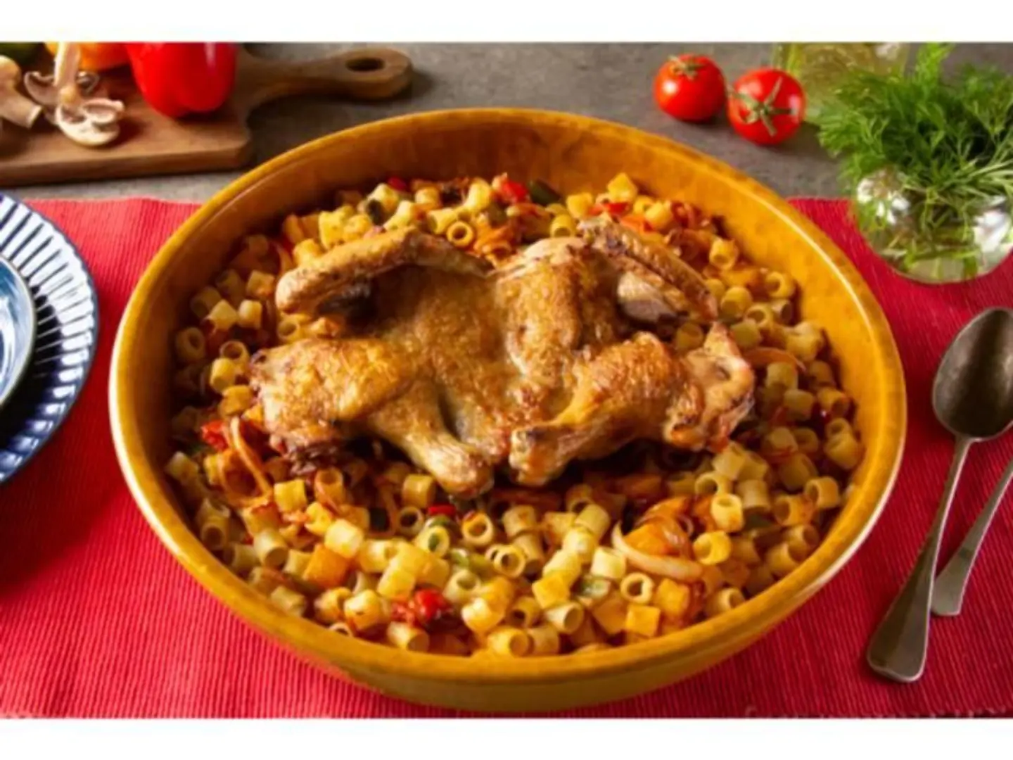 Pasta, Nuggets, And Juice