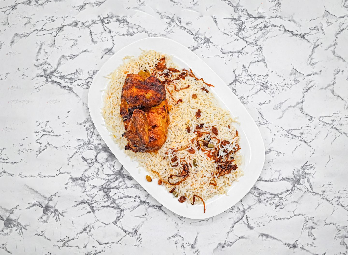 Half Grilled Chicken With Peshawar Rice