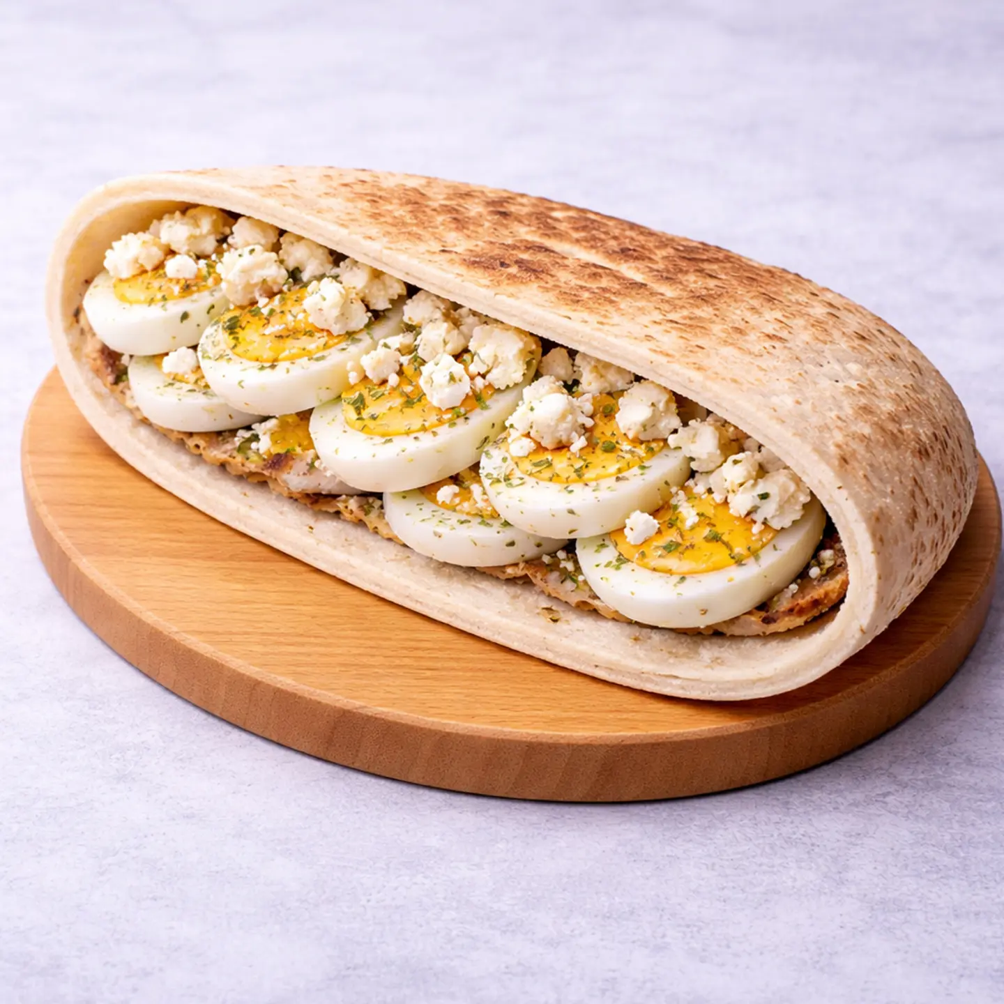 جبنة قديمة مع بيض مسلوق