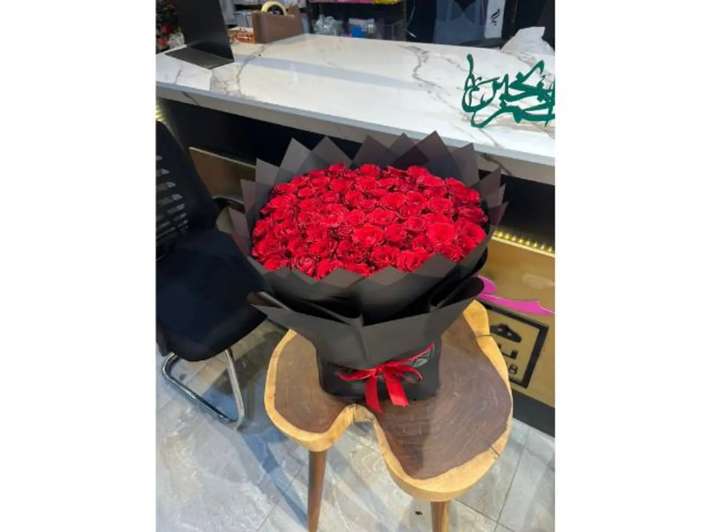 بوكيه ورد احمر ٦٠ ورده
