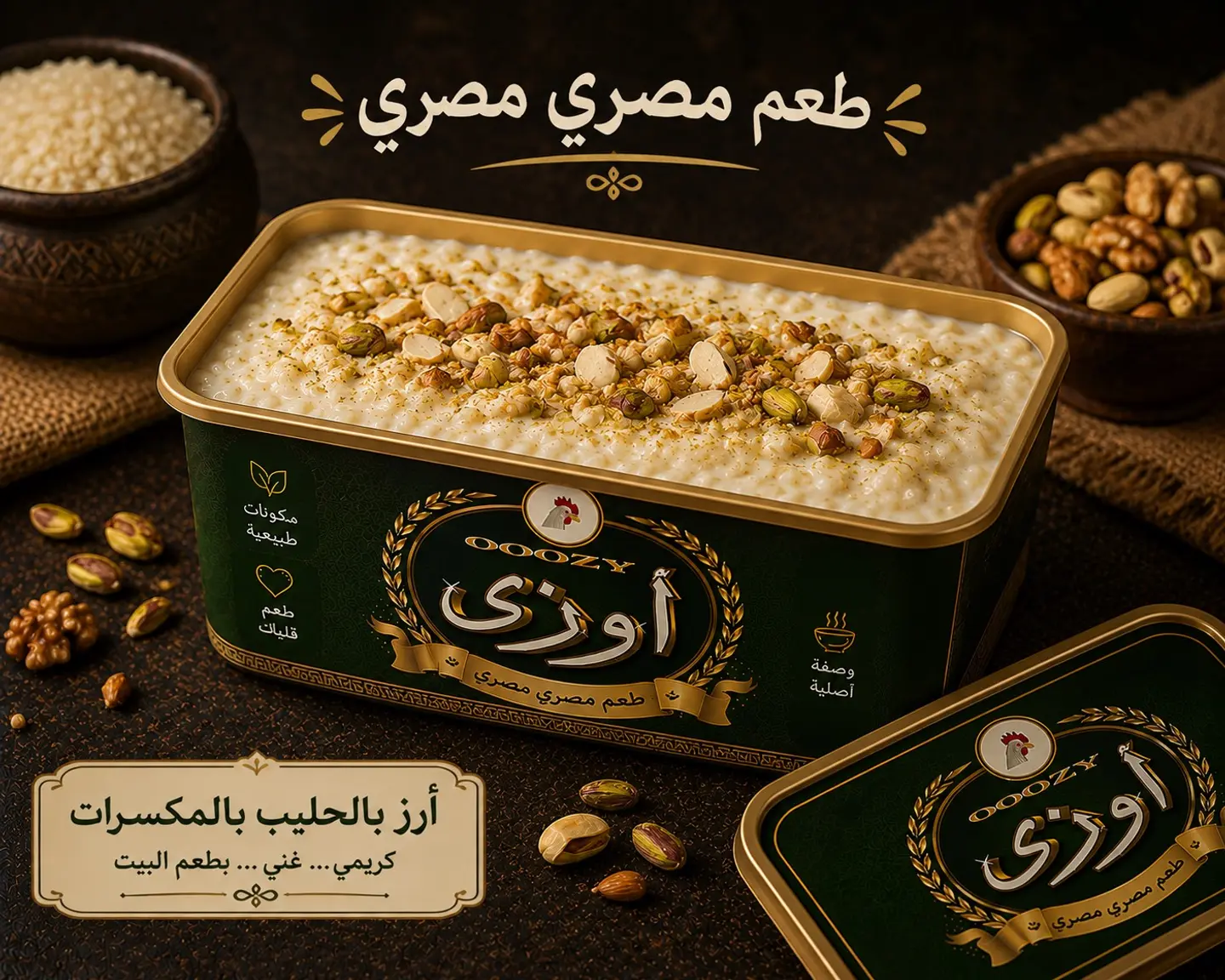 أرز بالحليب مكسرات