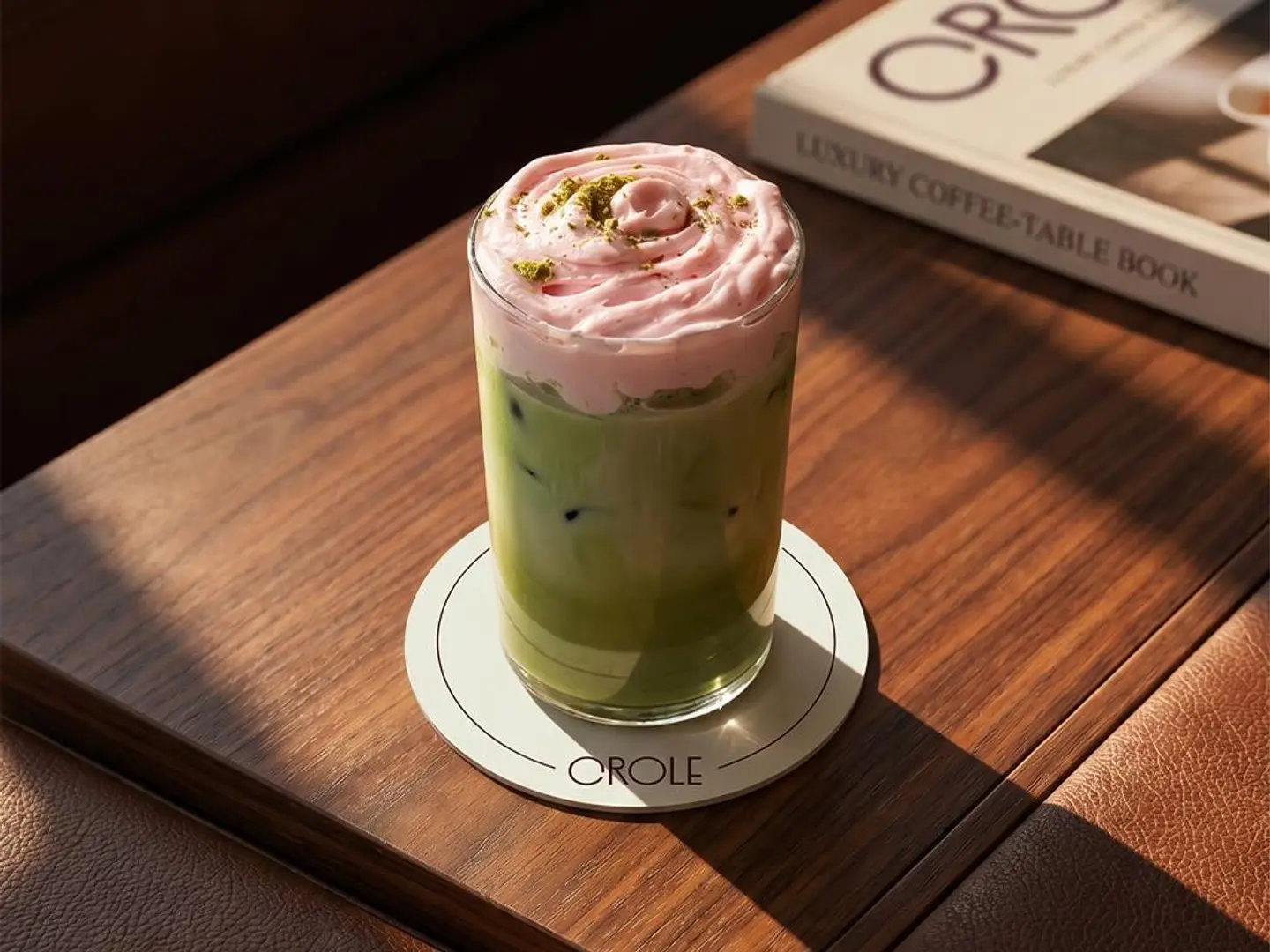 Iced Matcha With Strawberry Cream