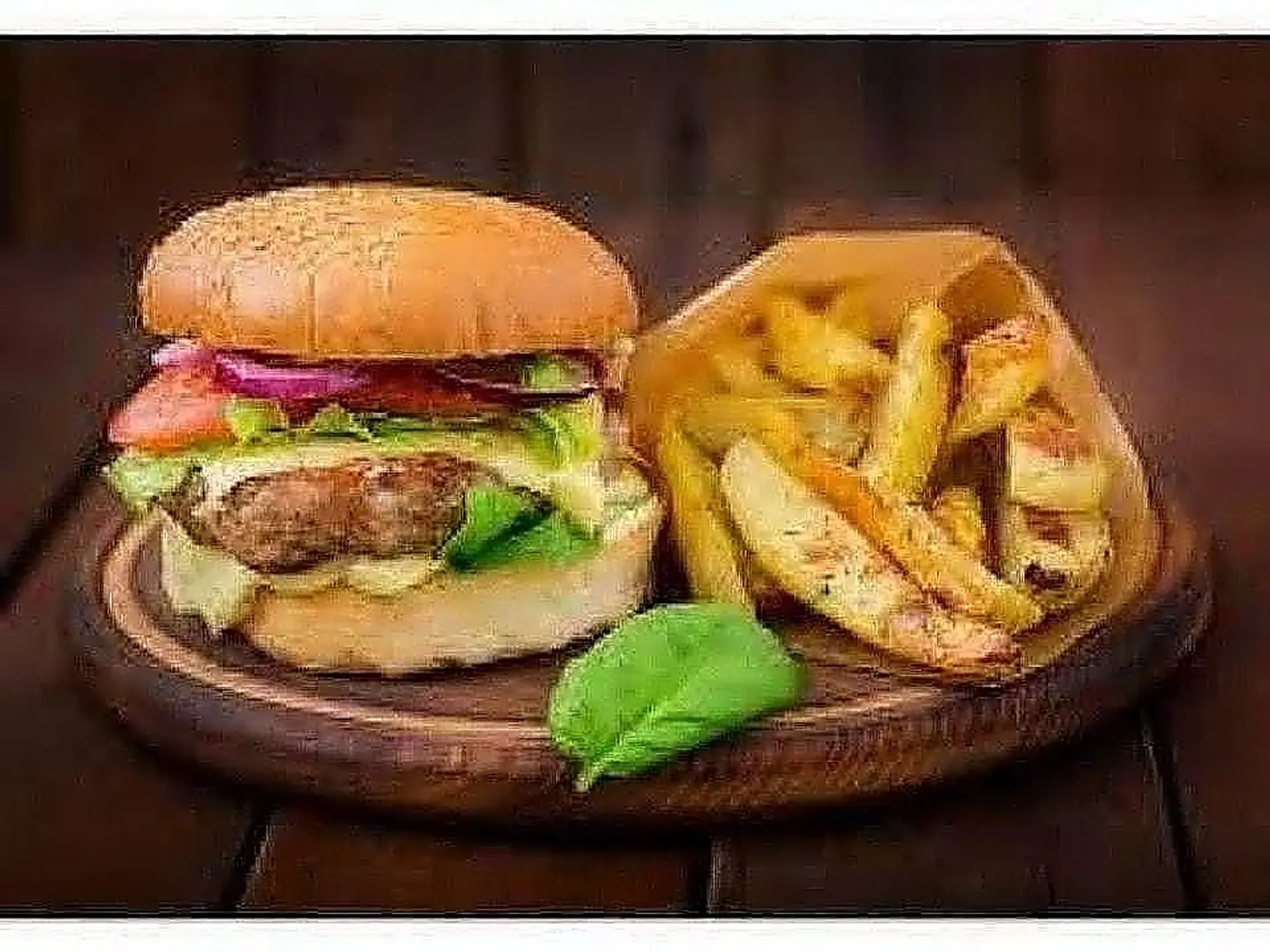 برجر لحم بالجبن