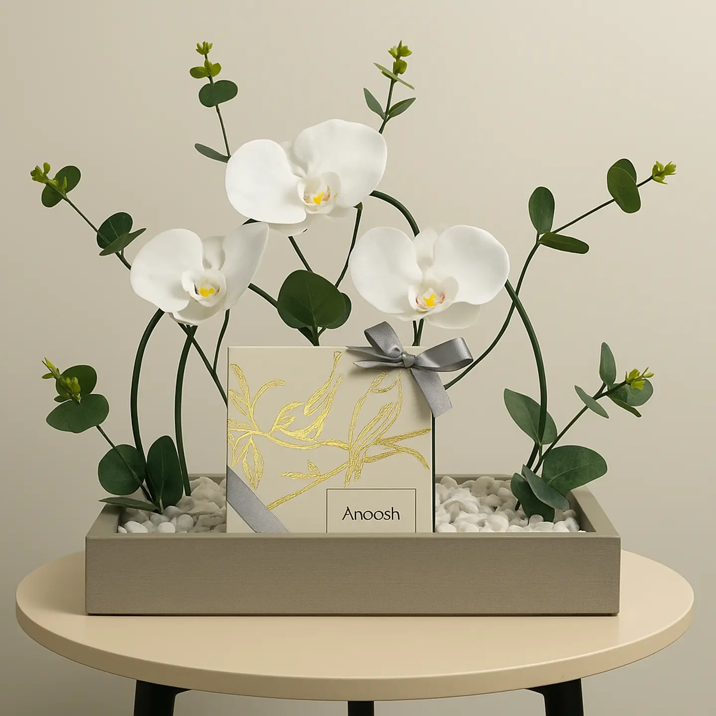 Chocolate With A Base In The Format Of Artificial Roses