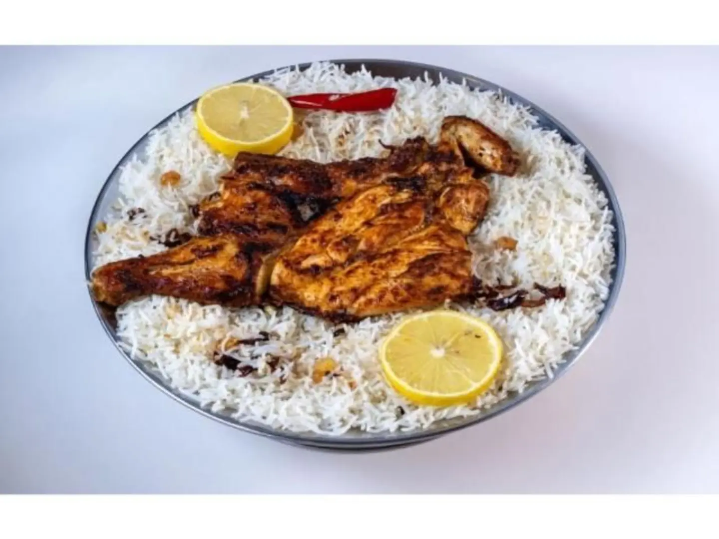 Half Charcoal Grilled Chicken With Rice