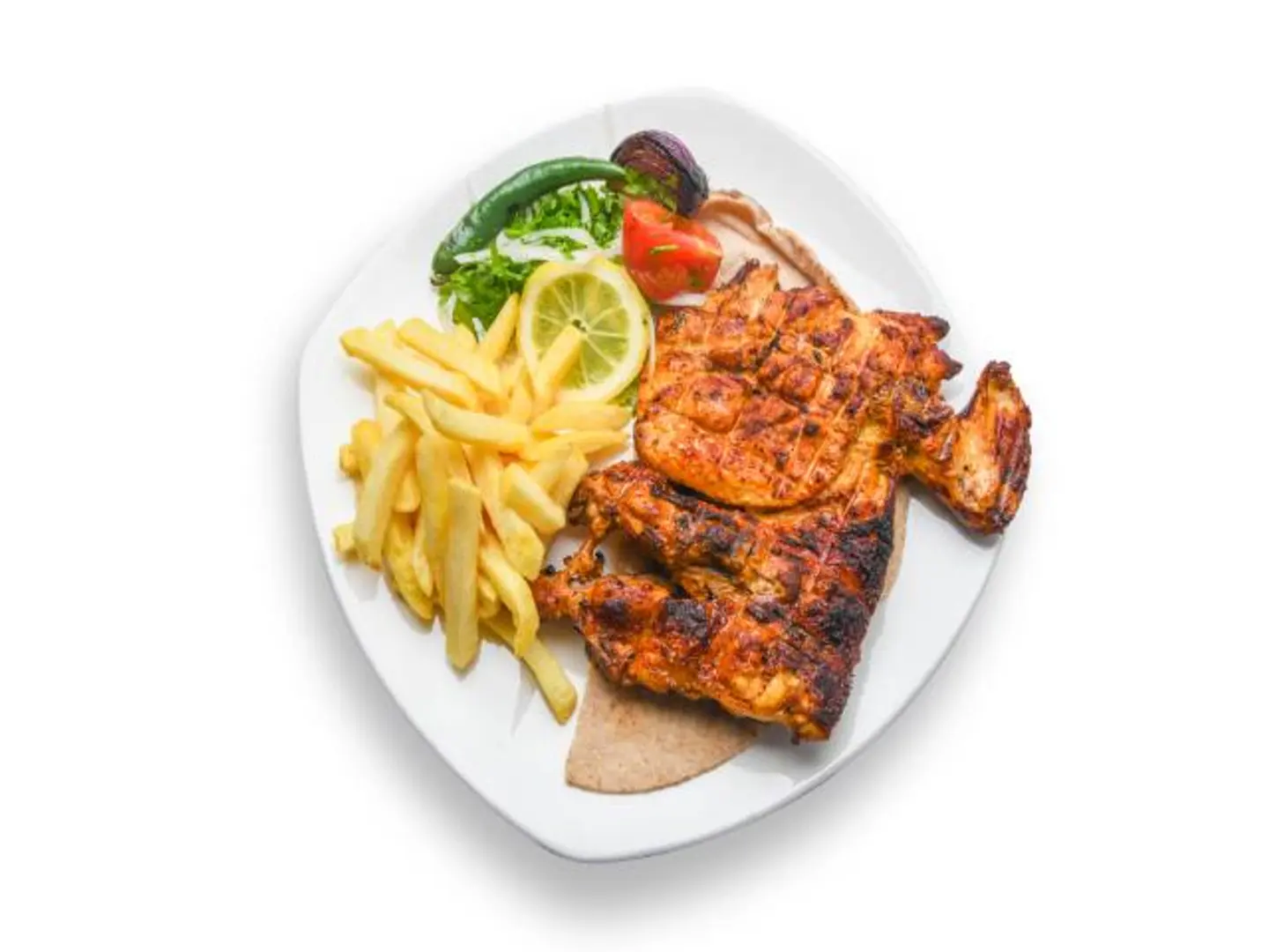 نص على الفحم مع ارز