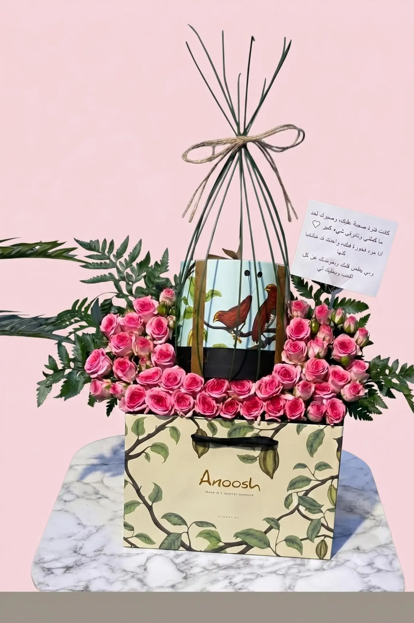 Anoosh Chocolate & Pink Roses Package 1