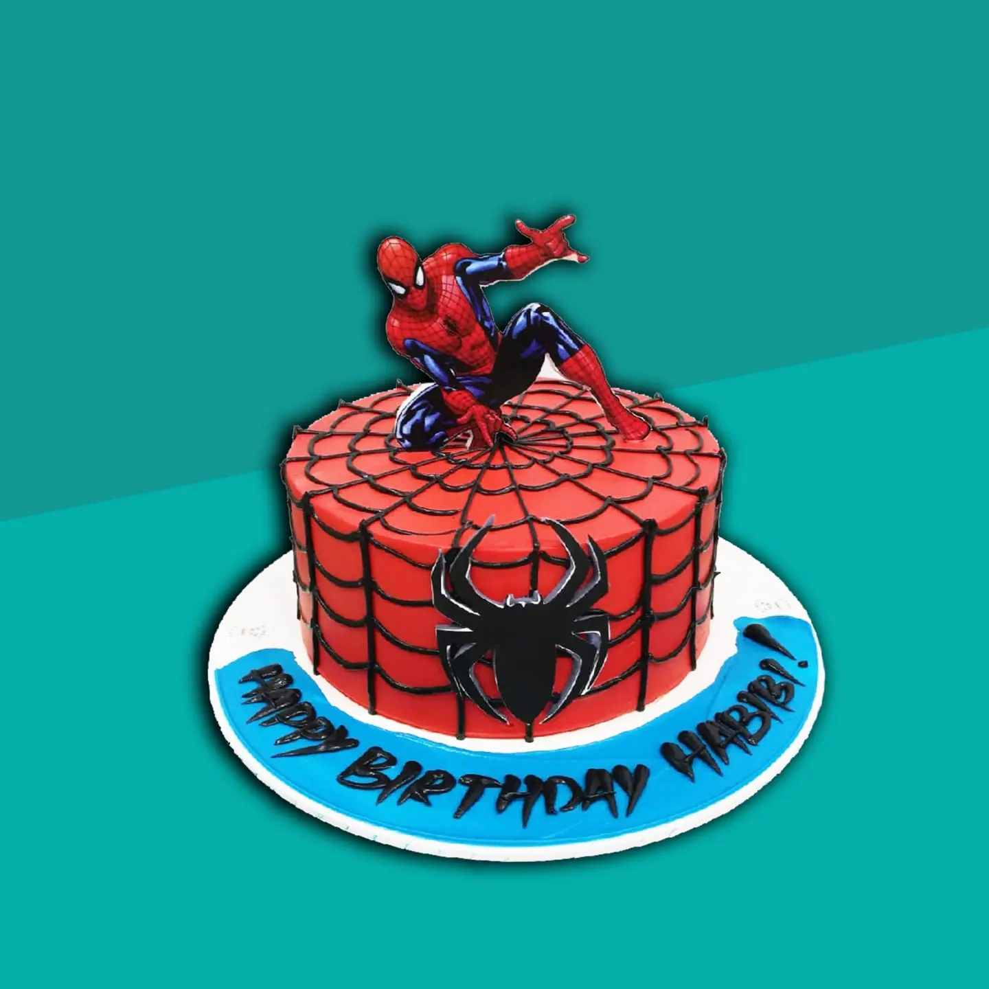 Spiderman Logo Cake