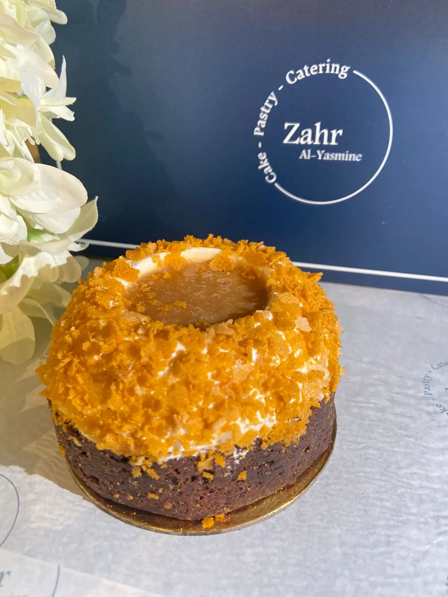 كيك براوني مع كراميل