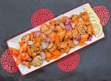 السمك مع الفطر