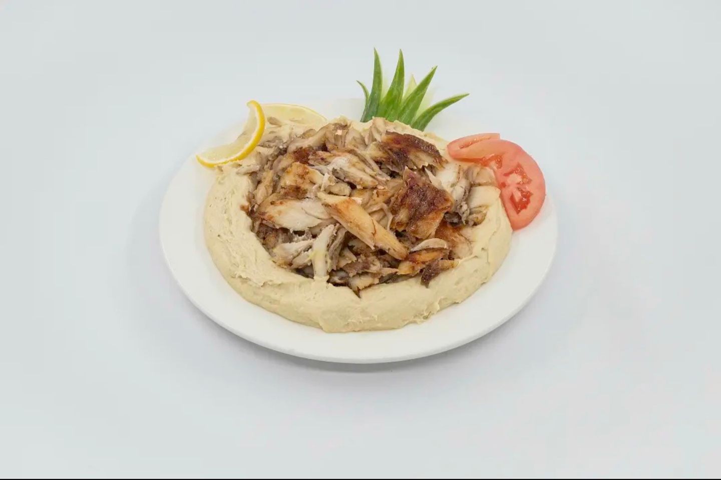 حمص مع شاورما دجاج