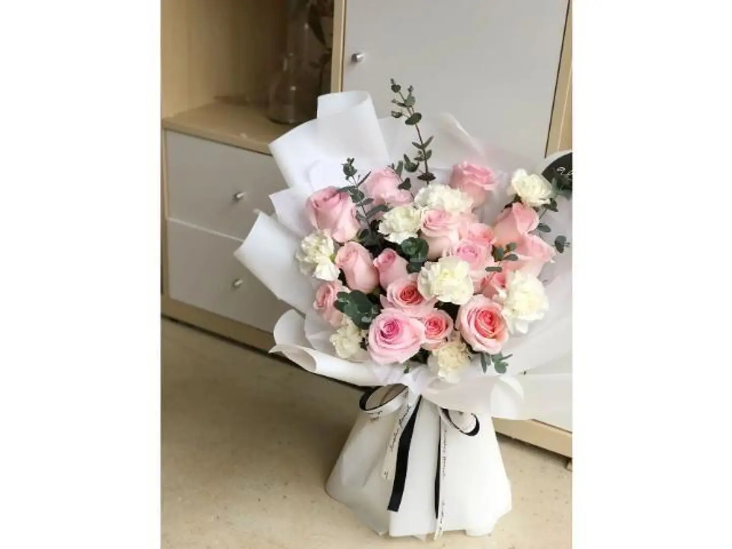 Pink And White Open Bouquet