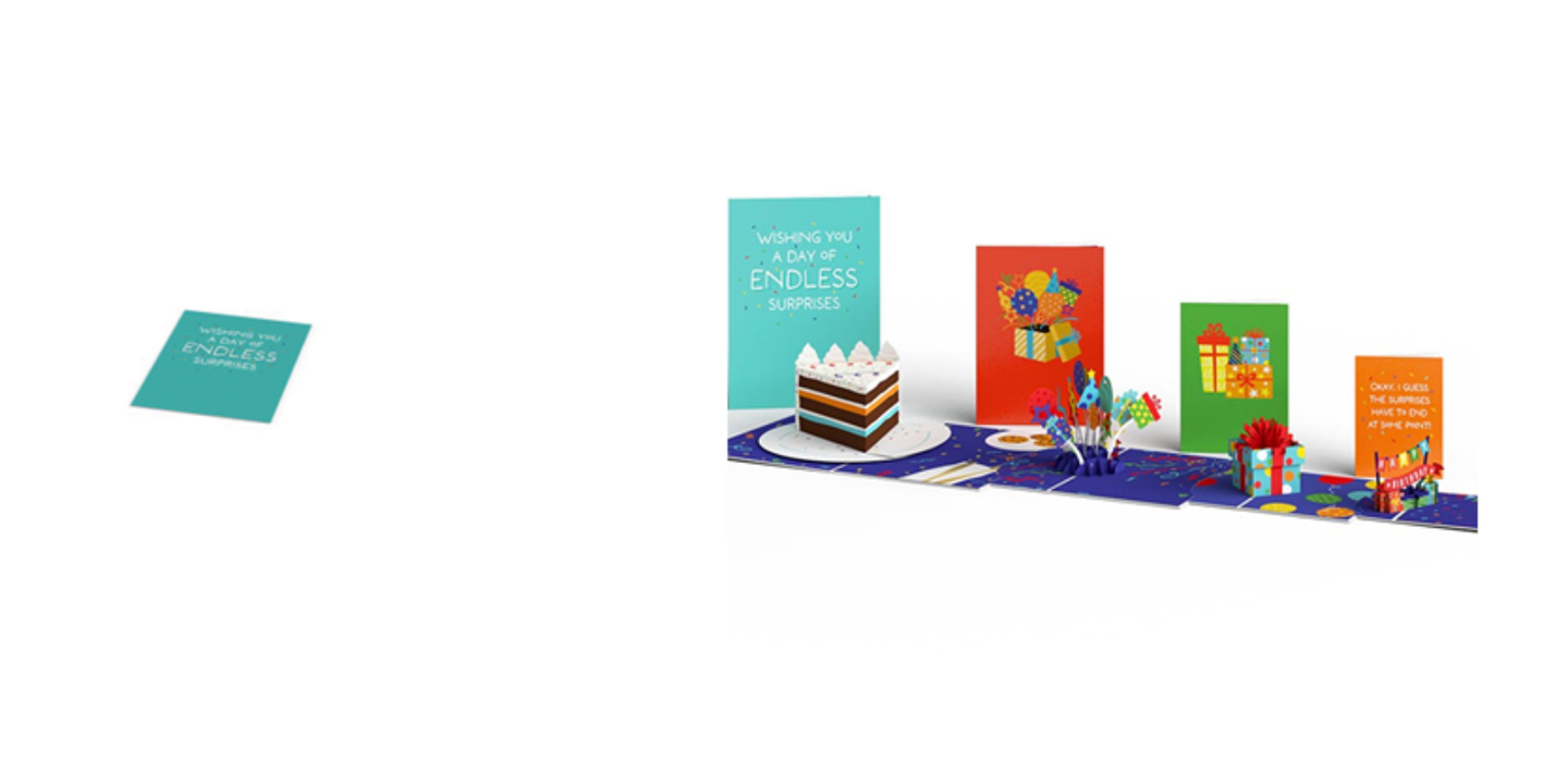 Endless Surprises Birthday Card