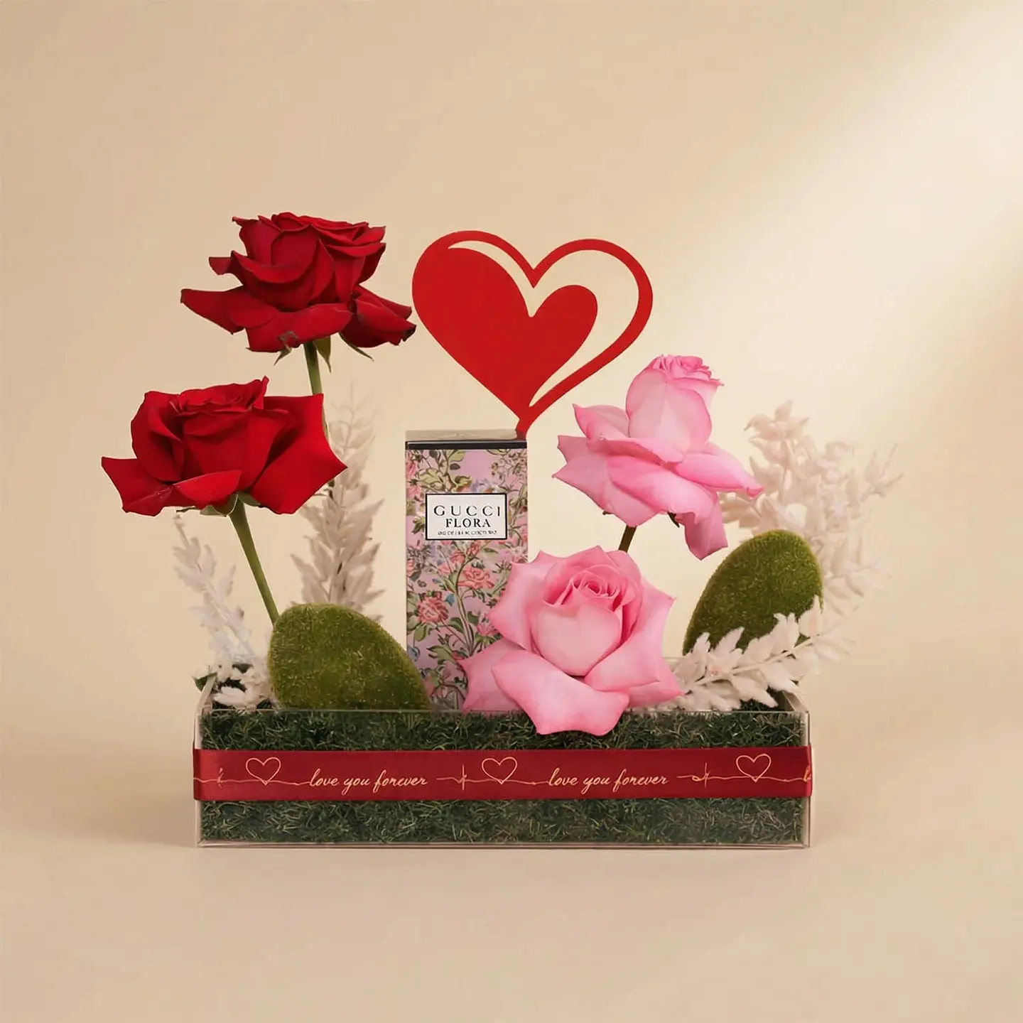 Love Flower Box With Gucci Perfume