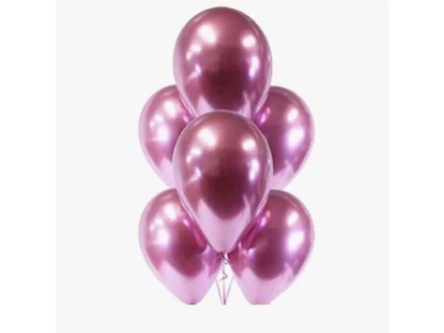 بالون كروم زهري 6 حبات