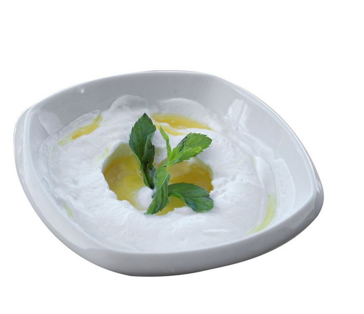 صحن لبنة مع عسل