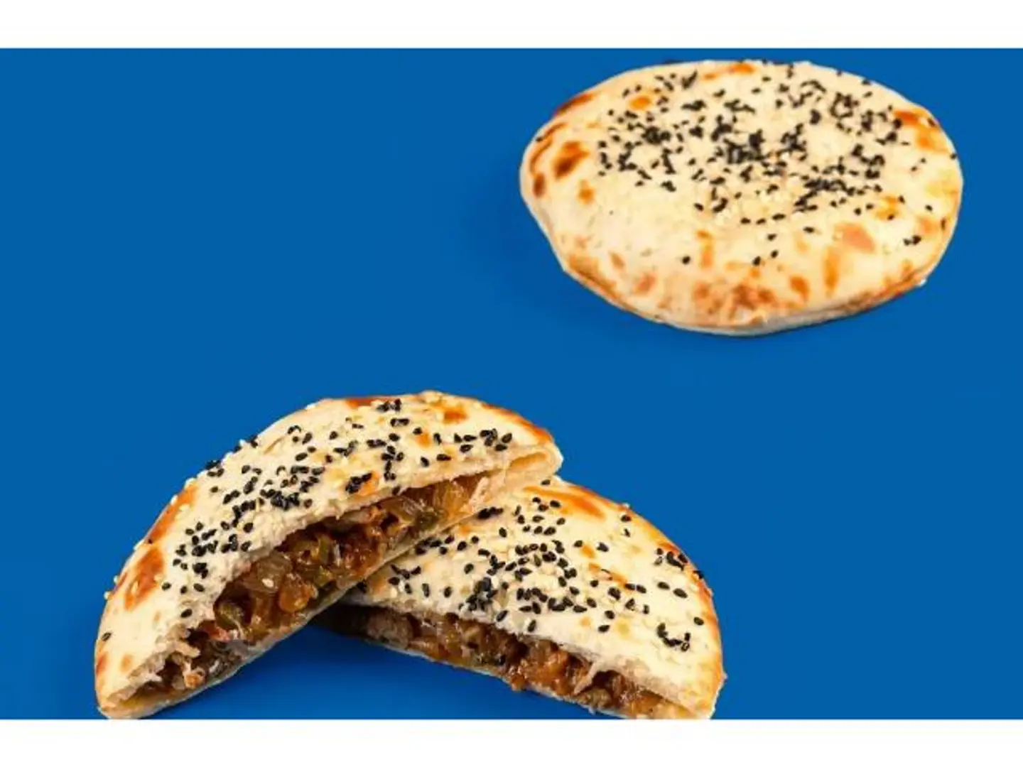 Round Bread With Fresh Meat