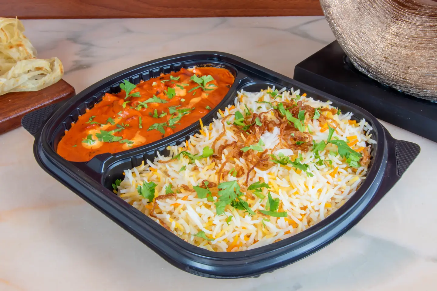 Butter Chicken Masala With Biryani Rice