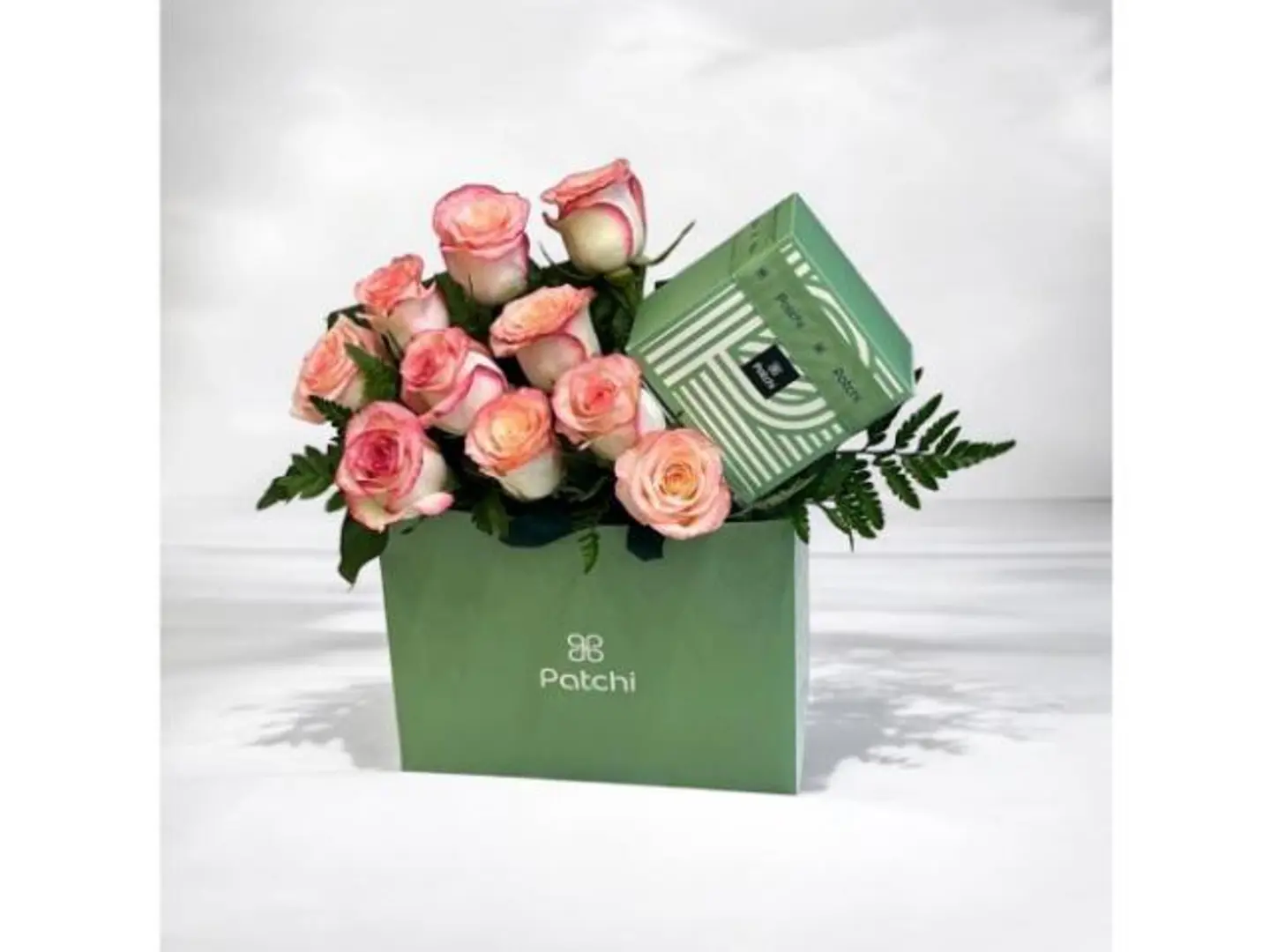 A Bouquet Of Roses With A Patchi Touch