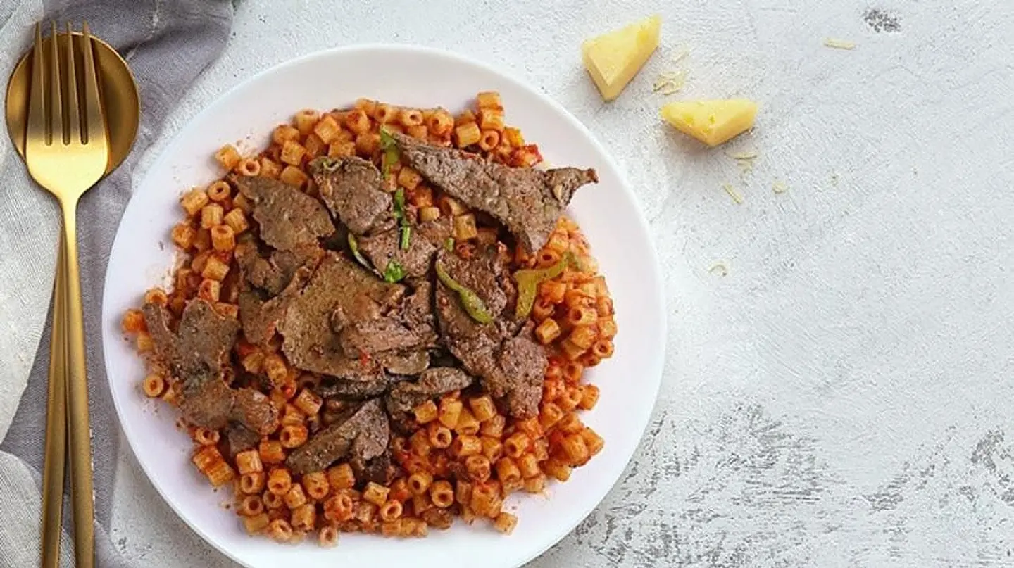 مكرونة بالكبدة