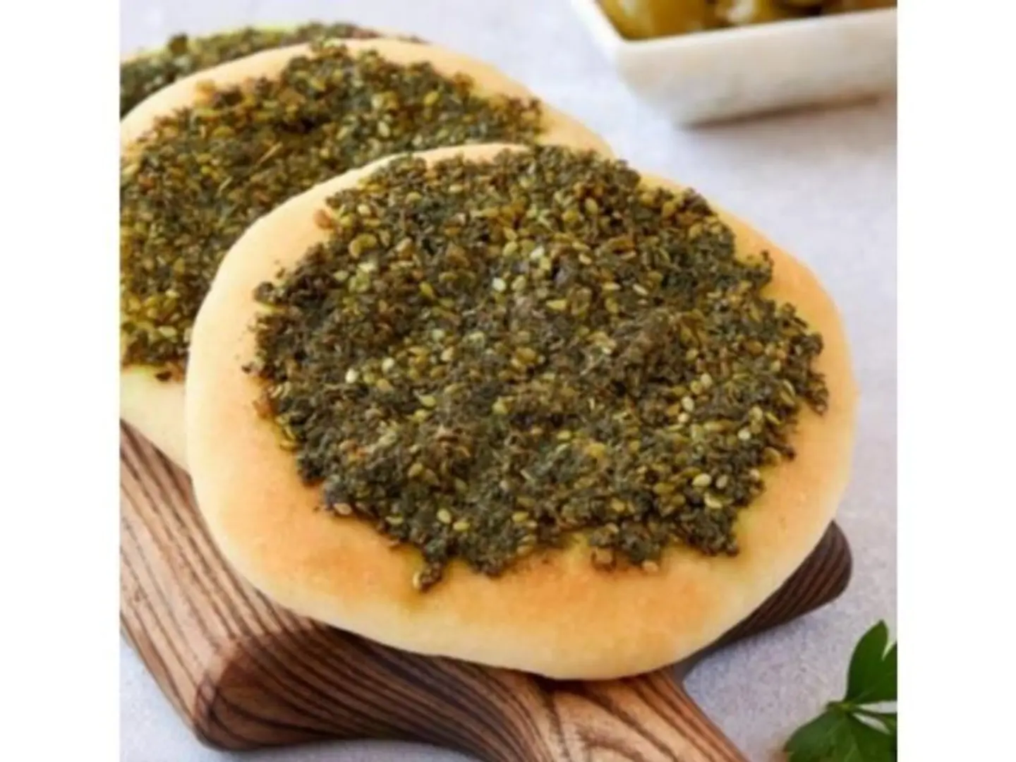 فطيرة لبنة وزعتر
