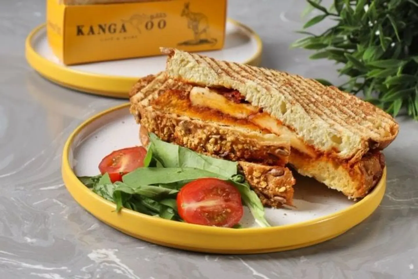 Sundried Tomato Sandwich With Halloumi