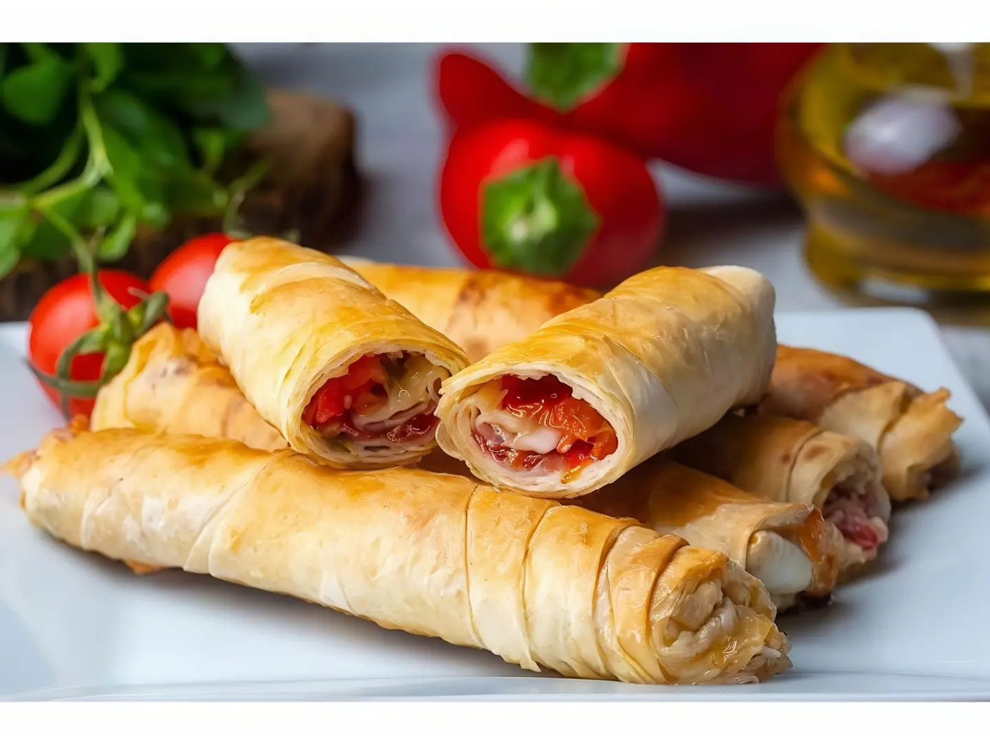 Farm Roll With Sosis And Mozzarella