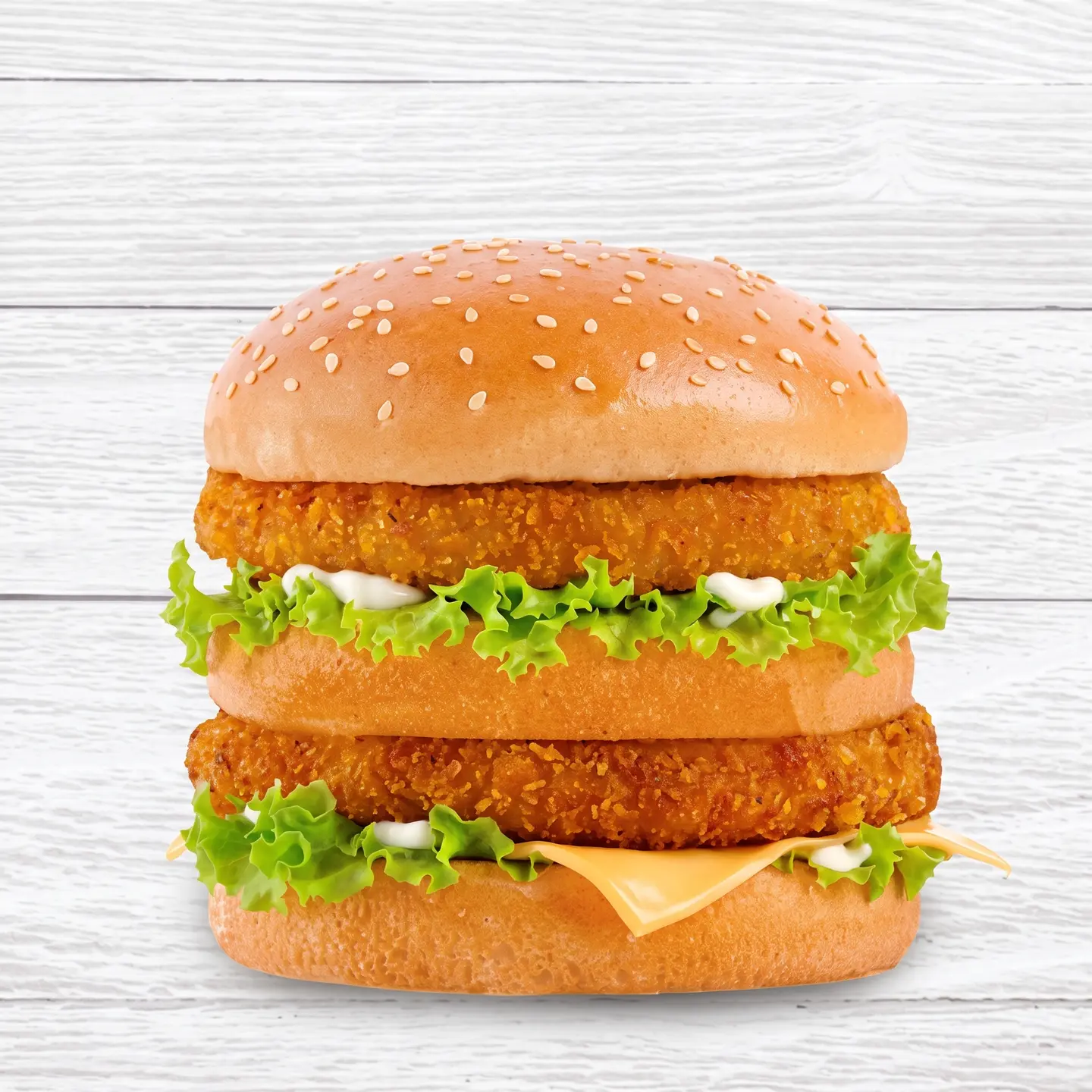 Double Chicken Cheese Burger