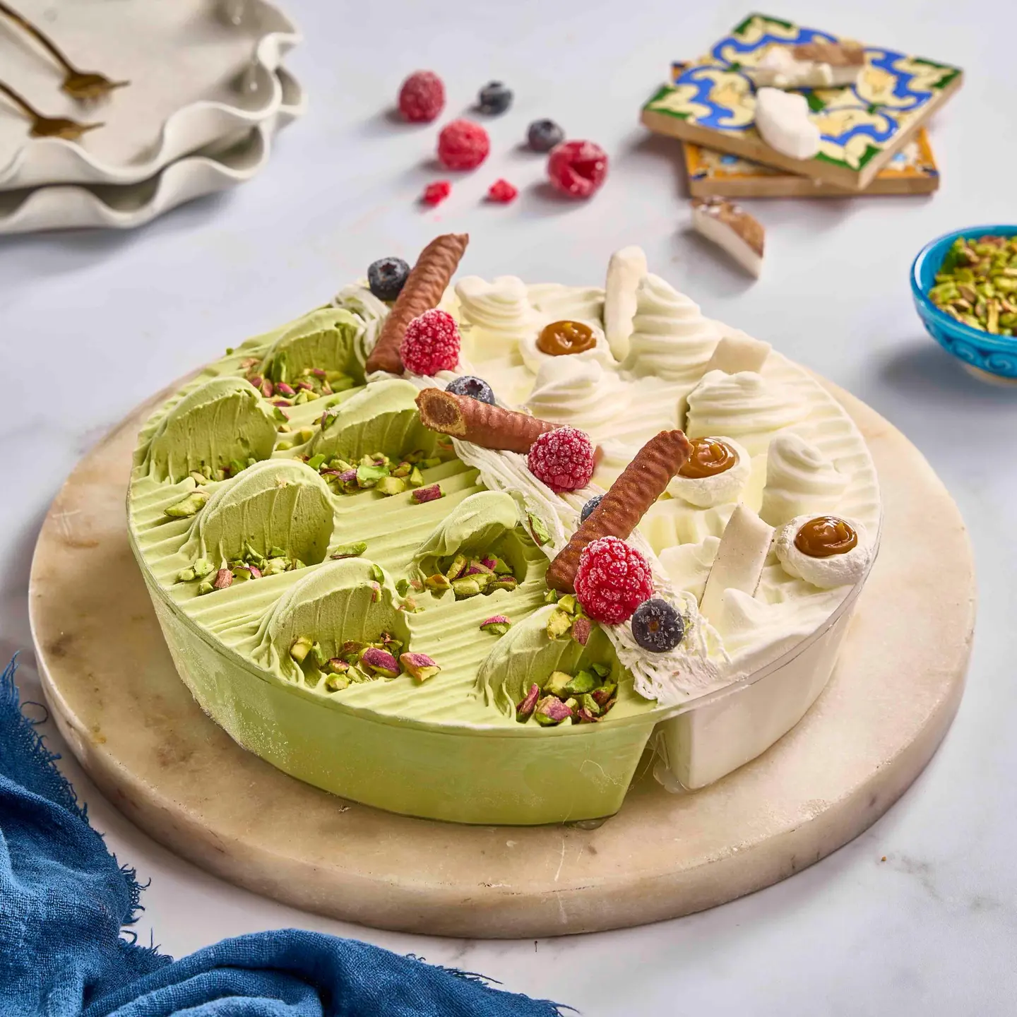 Duetto Ice Pistachio And Vanilla Torte