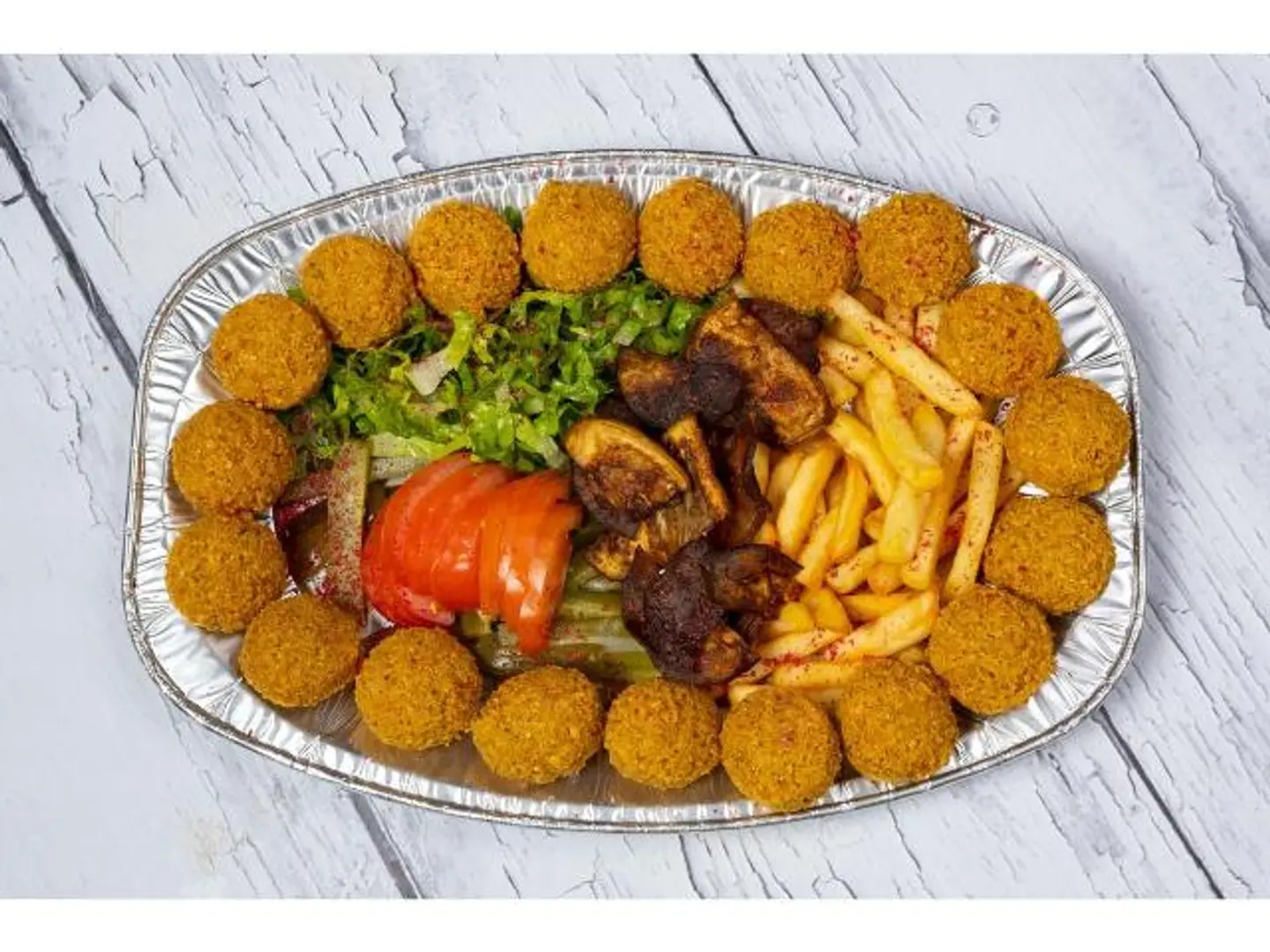 صحن فلافل مشكل