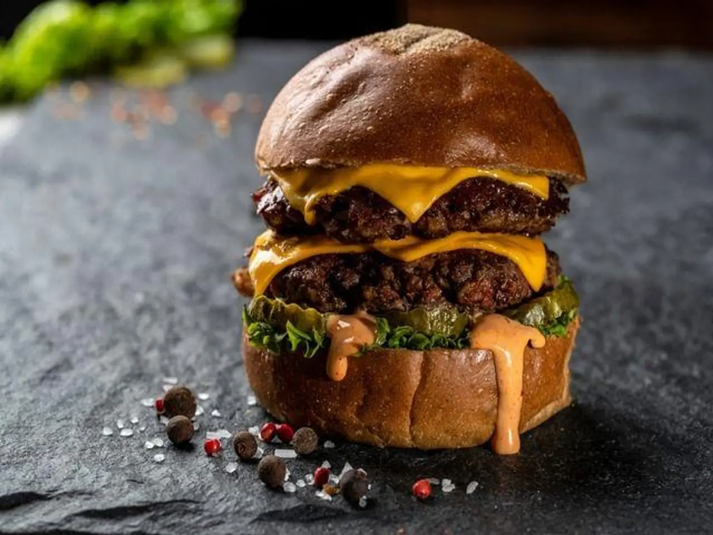 Double Burger Patty Two Black Angus Beef Pattie