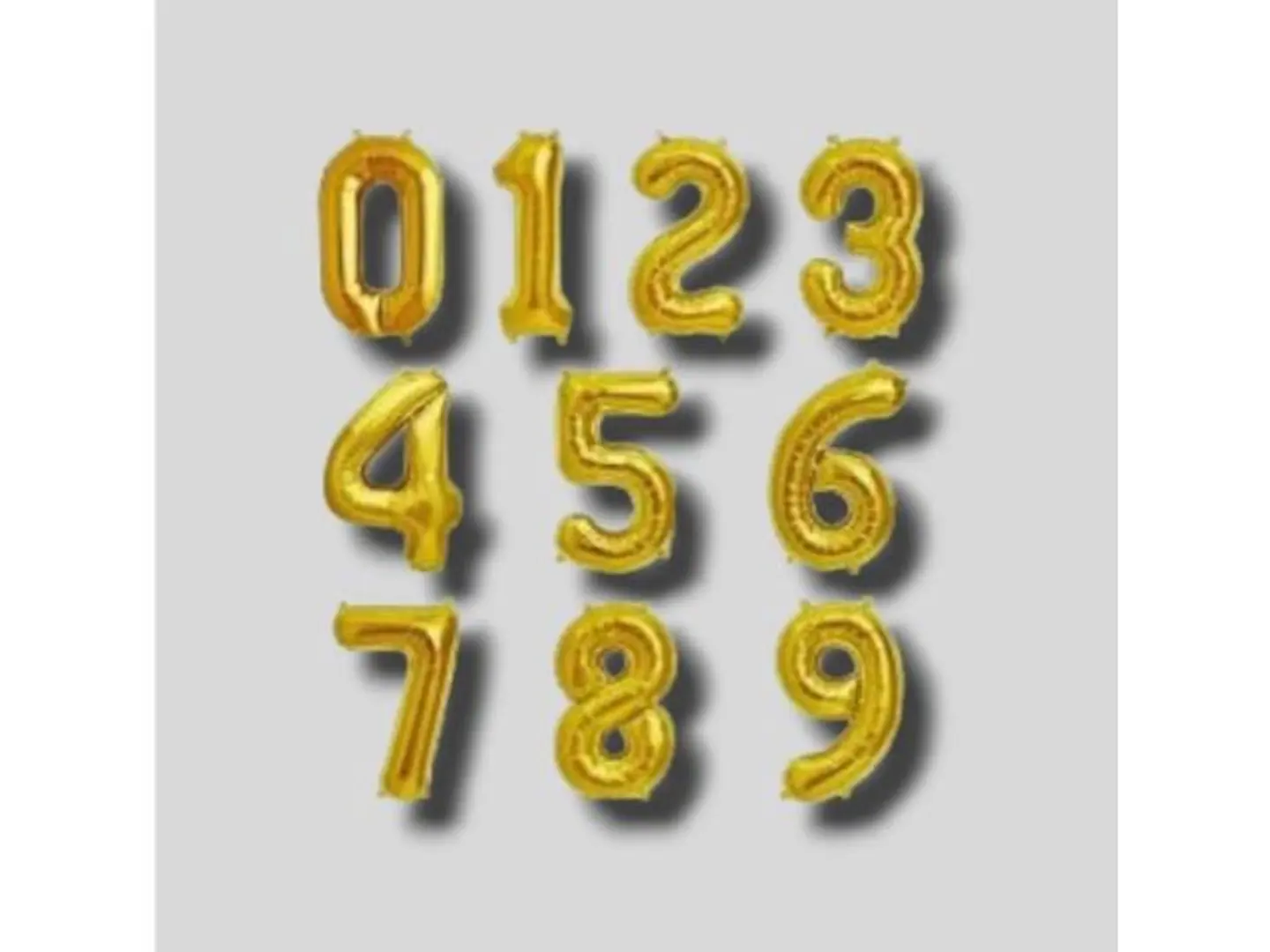 بالون أرقام هيليوم ذهبي
